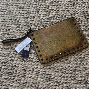 Gold Rebecca Minkoff Kerry Glitter Clutch - NWT